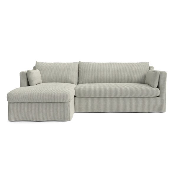 Camden Slip Sectional with Chaise (Ticking Driftwood) Macro 2